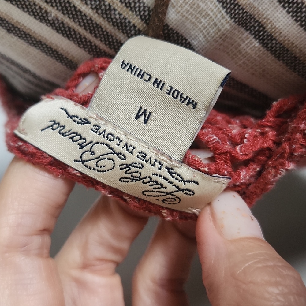 Lucky brand burnt orange knit sweater m - Picture 5 of 5